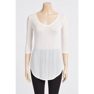 We The Free Oversized Sheer Ribbed Cut Out Back Tunic Top Blush Baby Pink XS